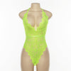 Cryptographic Backless halter lace bodysuit transparent female body hot sexy teddies 2019 jumpsuits women deep V sheer bodysuits