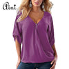 Plus Size 5XL Women Tops and Blouse 2019 Elegant Half Sleeve Black Solid V-Neck Zipper Shirt Female Loose Casual Blouses Blusas