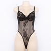 Cryptographic Black bow lace bodysuit women backless transparent sexy body jumpsuit rompers 2019 catsuit bodysuits slim overalls