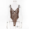 Cryptographic hot sale sheer lace bodysuit women backless transparent mesh bow sexy jumpsuit 2019 catsuit straps bodysuits thong