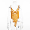 Cryptographic hot sale sheer lace bodysuit women backless transparent mesh bow sexy jumpsuit 2019 catsuit straps bodysuits thong