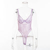 Cryptographic hot sale sheer lace bodysuit women backless transparent mesh bow sexy jumpsuit 2019 catsuit straps bodysuits thong