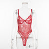 Cryptographic hot sale sheer lace bodysuit women backless transparent mesh bow sexy jumpsuit 2019 catsuit straps bodysuits thong
