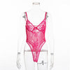 Cryptographic hot sale sheer lace bodysuit women backless transparent mesh bow sexy jumpsuit 2019 catsuit straps bodysuits thong