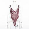Cryptographic hot sale sheer lace bodysuit women backless transparent mesh bow sexy jumpsuit 2019 catsuit straps bodysuits thong