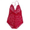 Sexy Womens Plus Size Lace Babydoll  skinny solid  Bodysuit
